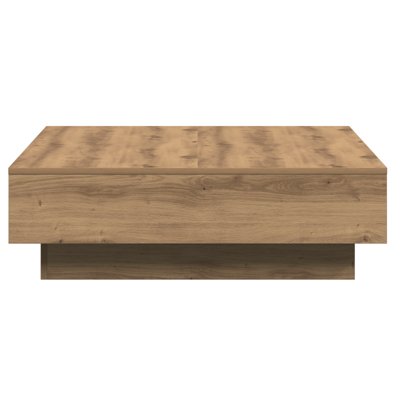 Couchtisch Eiche Furnier, MDF 90 x 90 x 28 cm Aufbewahrung