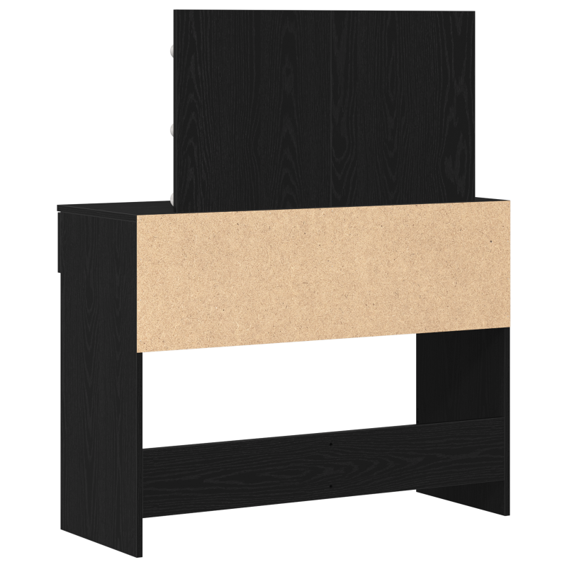 Schminktisch mit LED Schwarze Eiche 100x40x120 cm