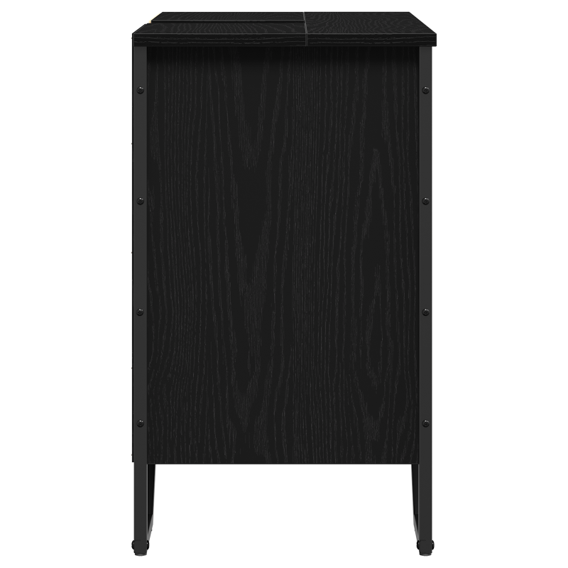 Waschbecken-Schrank Schwarze Eiche 60x35x60 cm Furniertes Holz