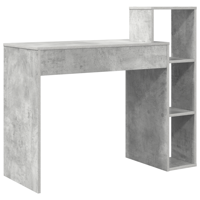 Schreibtisch Grau-betoniert Laminat, Holzwerkstoff Standard