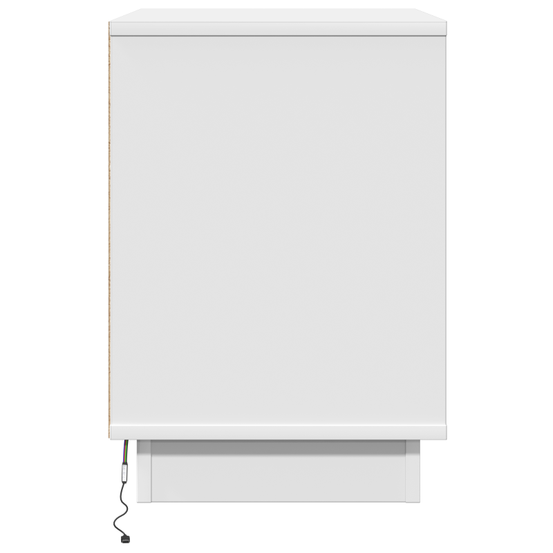 Nachttische mit LED 2 Stück Weiß 50x34,5x50 cm