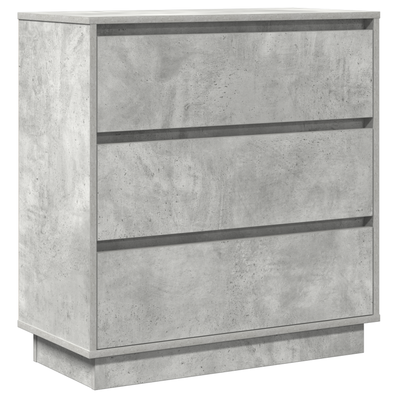 Nachttisch mit LED Beton Grau 71x34,5x75 cm Holzwerkstoff