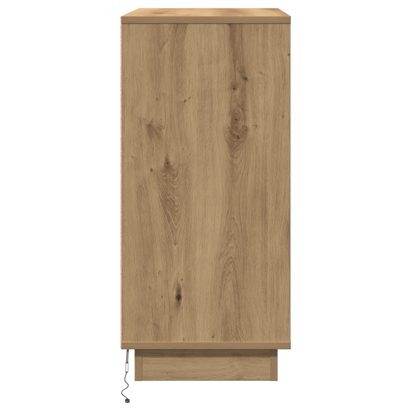 Nachttisch mit LED Artisan Eiche 71x34,5x75 cm Holzwerkstoff