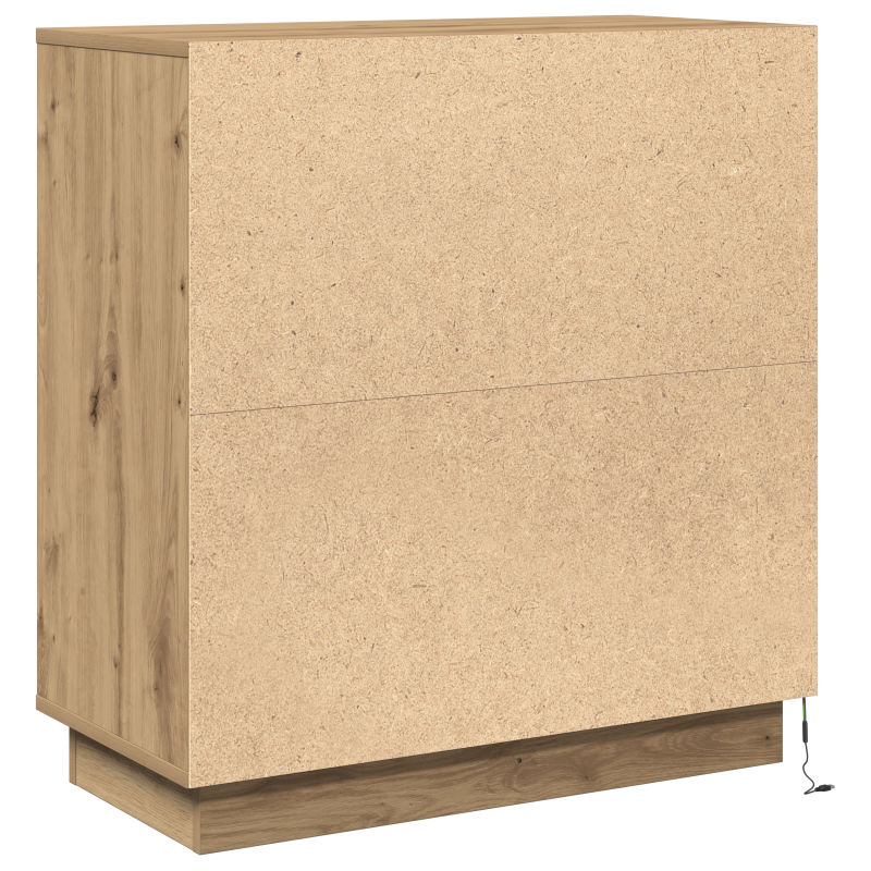 Sideboard mit LED in Artisan-Eiche, 71x34,5x75 cm aus Holzwerkstoff