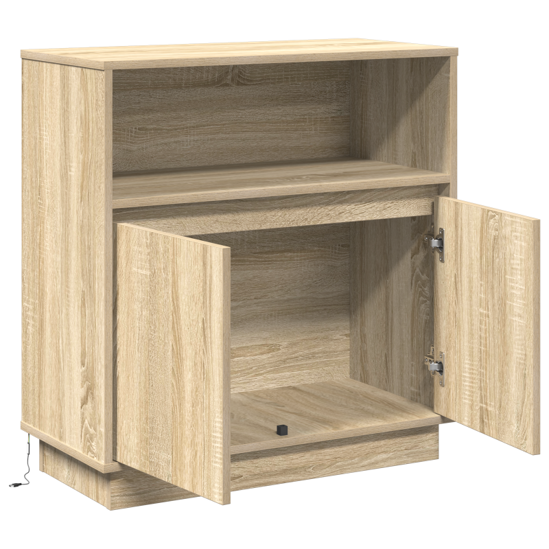 Sideboard mit LED Sonoma Eiche 71x34,5x75 cm Spanplatte