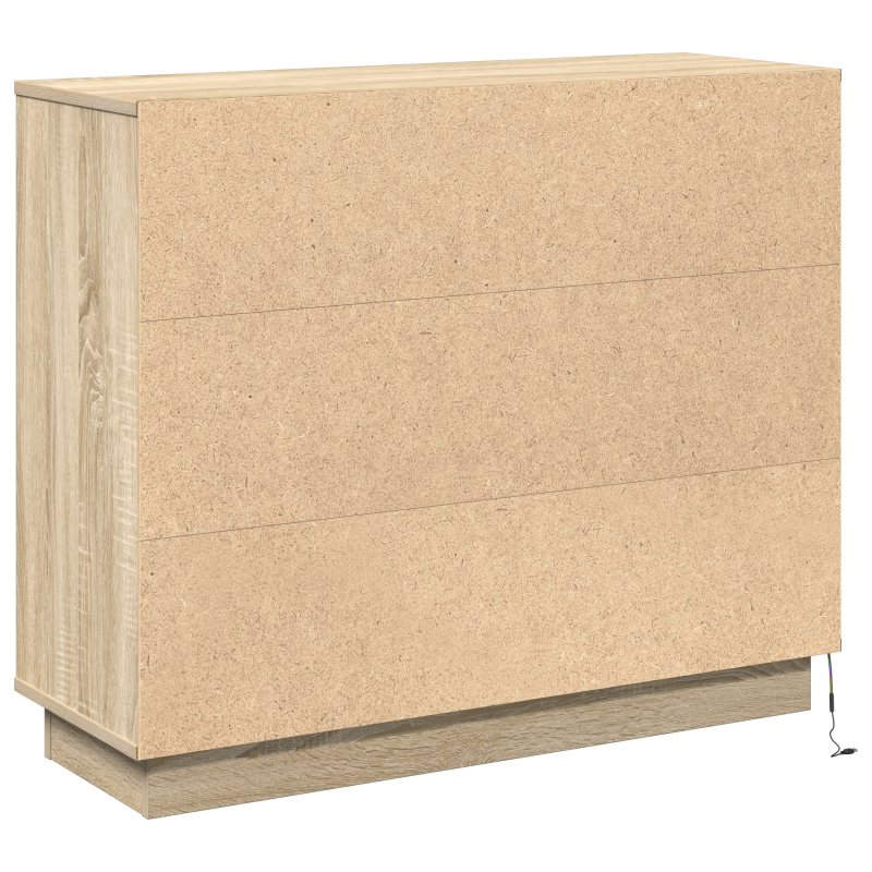 Sideboard mit LED Sonoma Eiche 90x32x75 cm aus Holzwerkstoff