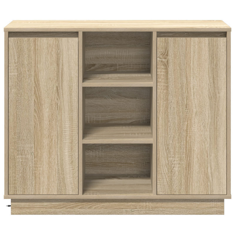 Sideboard mit LED Sonoma Eiche 90x32x75 cm aus Holzwerkstoff