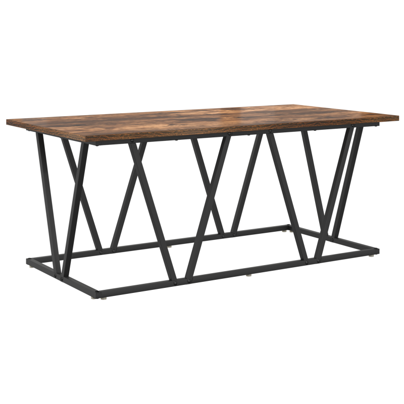 Couchtisch aus geräucherter Eiche 100x50x40 cm, Holz und Metall