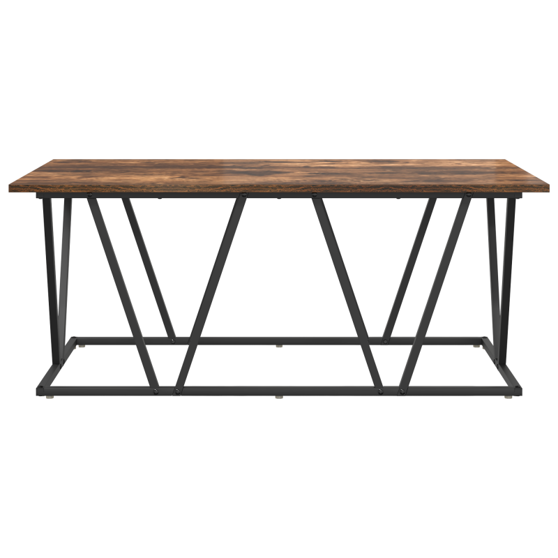 Couchtisch aus geräucherter Eiche 100x50x40 cm, Holz und Metall