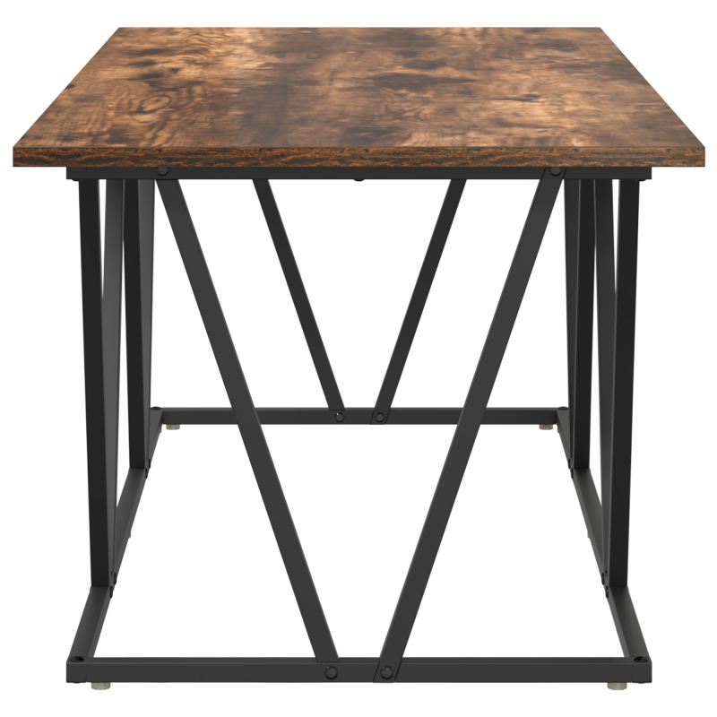 Couchtisch aus geräucherter Eiche 100x50x40 cm, Holz und Metall