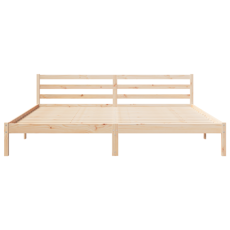 Bettgestell mit Kopfteil 200x220 cm Massivholz Kiefer