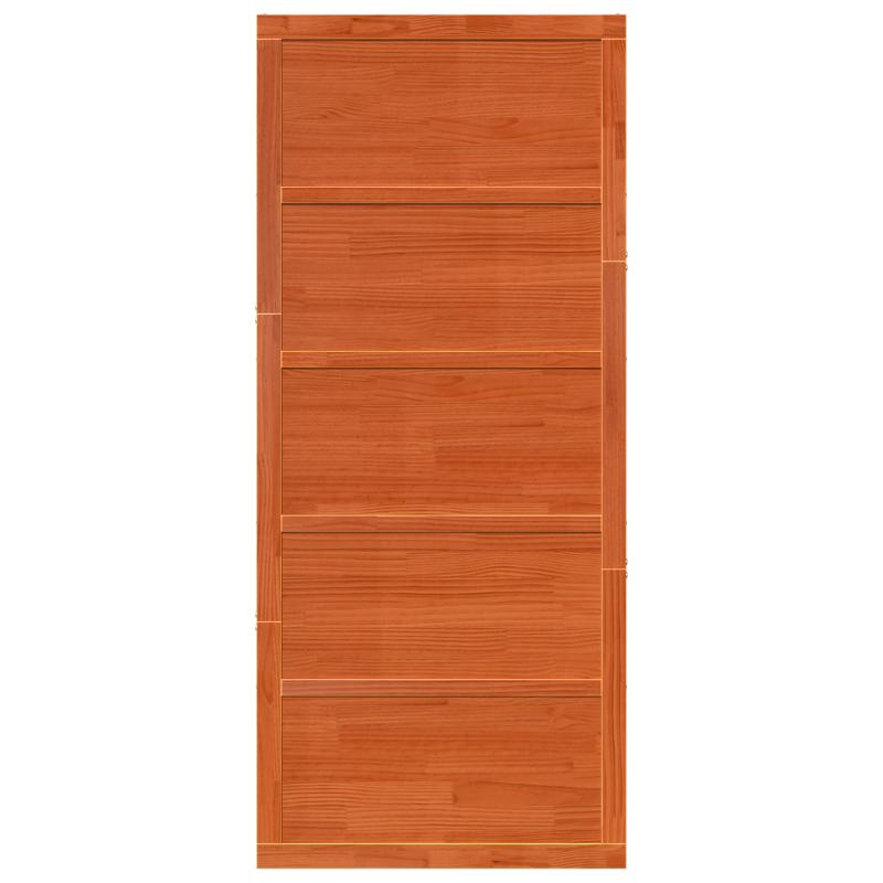 Scheunentür gewachst braun 100x208 cm Massivholz Kiefer