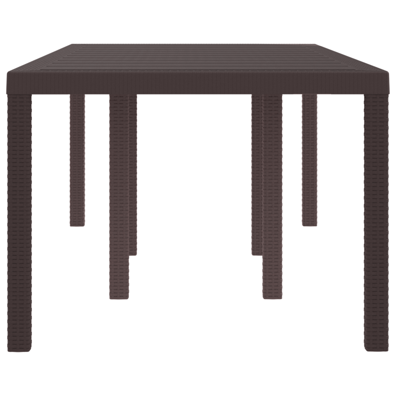Gartentisch Braun 200x100x73 cm Poly Rattan