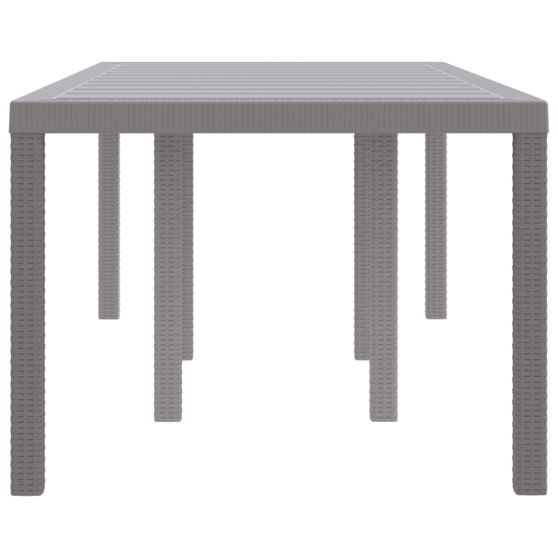Gartentisch Hellgrau 200x100x73 cm Poly Rattan