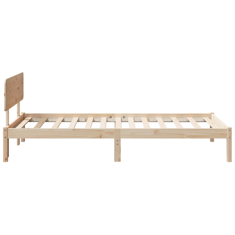 Bettgestell mit Kopfteil 90x190 cm Massivholz Kiefer