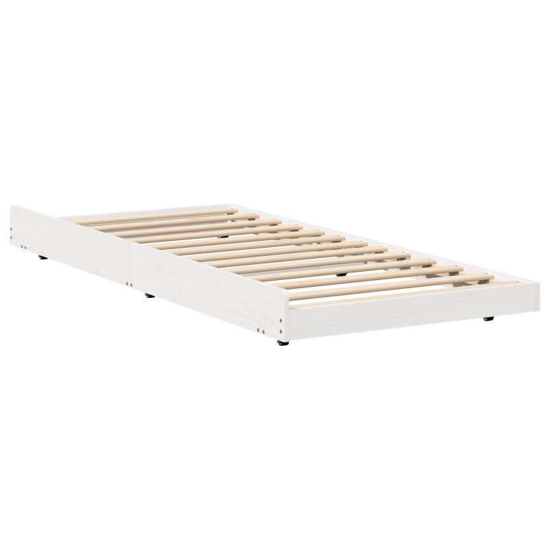 Schiebetür mit Beschläge Set Weiß 78x202 cm Massivholzkiefer