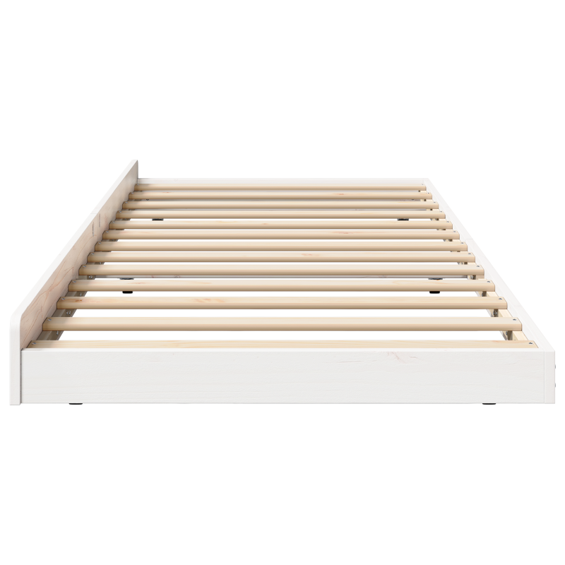 Schiebetür mit Beschläge Set Weiß 78x202 cm Massivholzkiefer