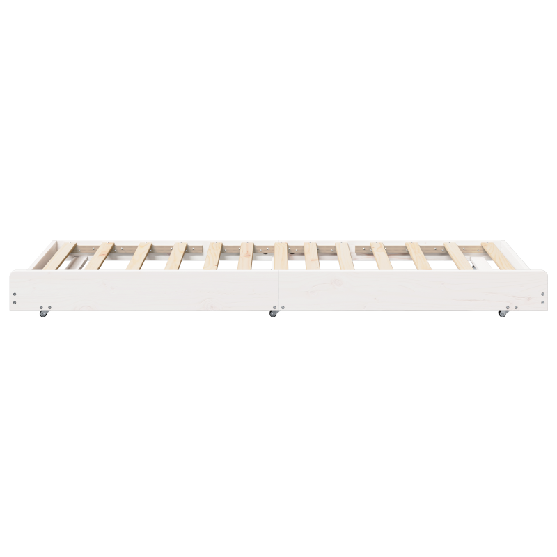 Schiebetür mit Beschläge Set Weiß 78x202 cm Massivholzkiefer