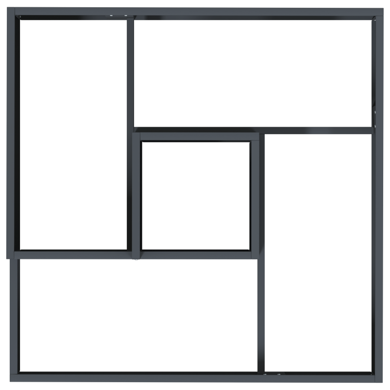 Schiebetür mit Schiebezubehör ORKDALWeiß Massivholz & Glas