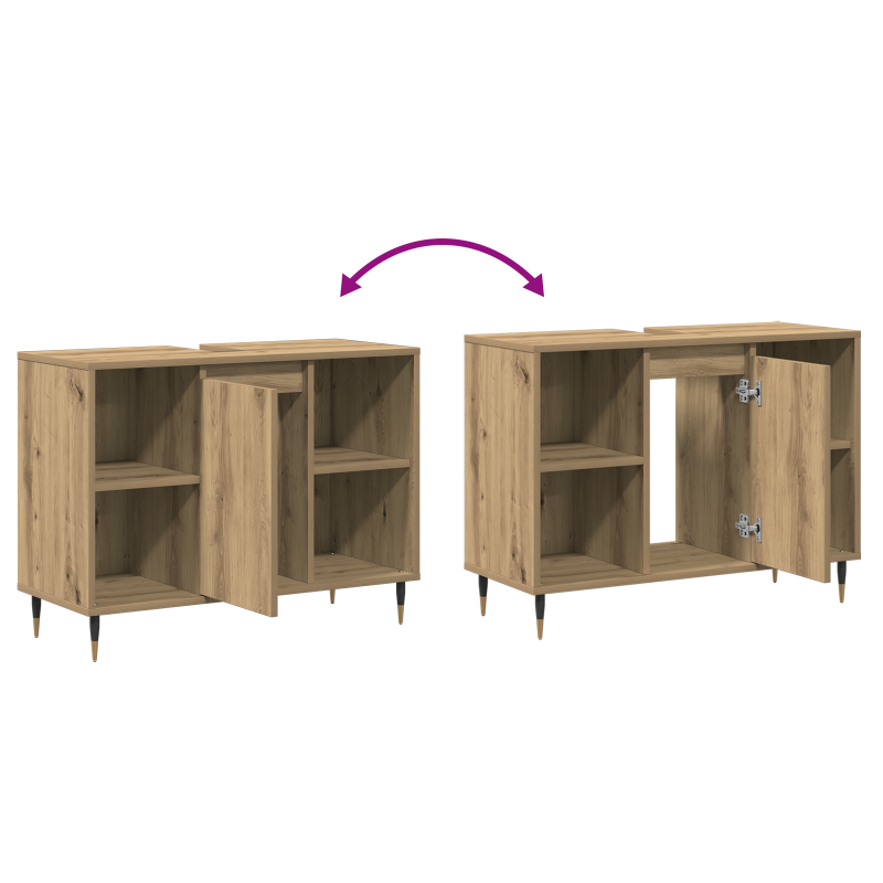 Waschtisch Kunsthandwerk Eiche MDF Standard Waschtisch