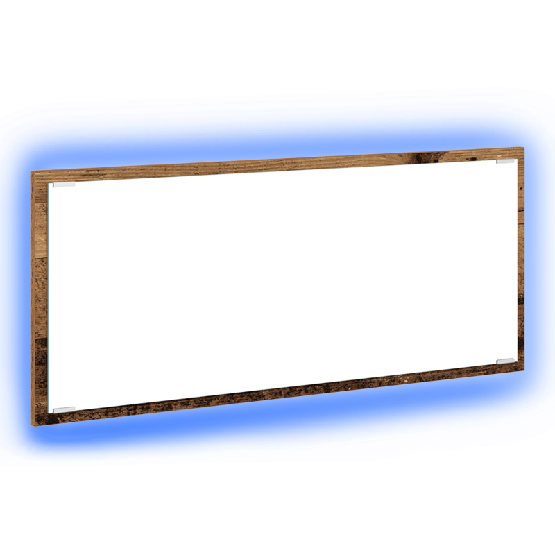 Badezimmerspiegel Alte Holzoptik Werkstoff, Glas 90 x 8.5 x 37 cm