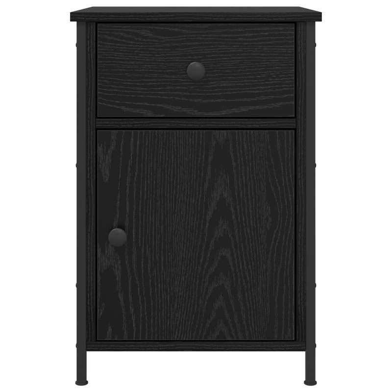 Nachttisch Schwarz Eiche 40x42x60 cm Holzwerkstoff