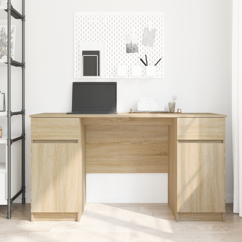 Schreibtisch Sonoma Eiche 140x49x76 cm Holzwerkstoff