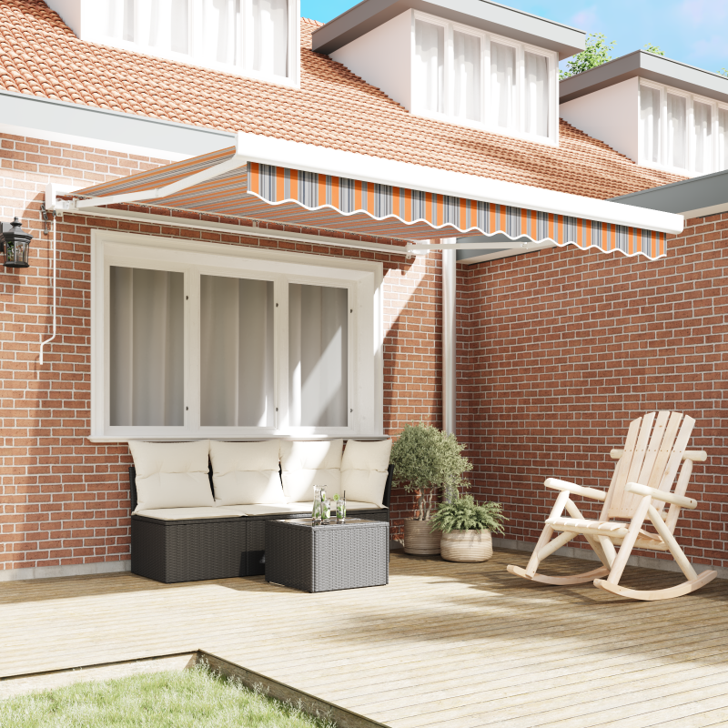 7-teiliges Garten-Sofa-Set mit Kissen in Braun Polyrattan