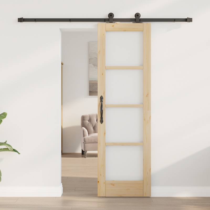Schiebetür mit Beschlagset ORKDALMassivholz & Glas