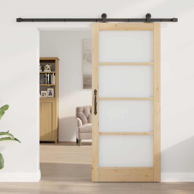 Schiebetür mit Beschlagset ORKDALMassivholz & Glas