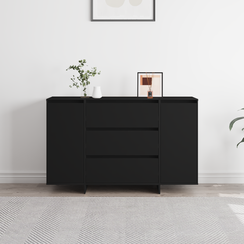 Sideboard Schwarz 120x41x75 cm Holzwerkstoff
