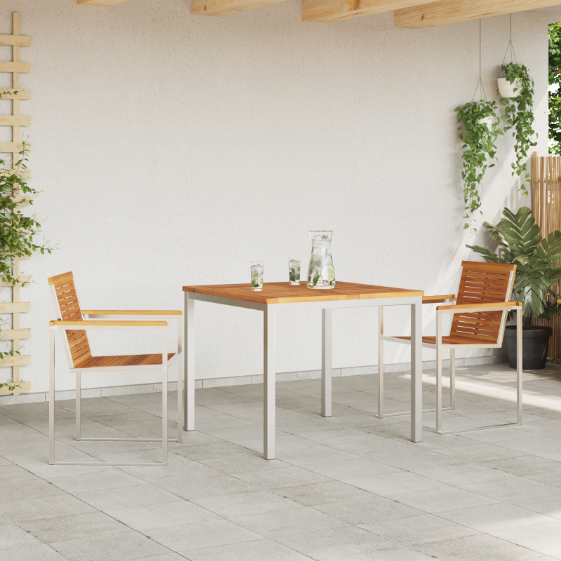 3-teilige Garten Essgruppe Massivholz Akazie
