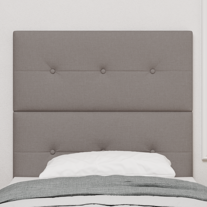 Kopfteil Mit Knopfheftung Taupe 100 cm Stoff