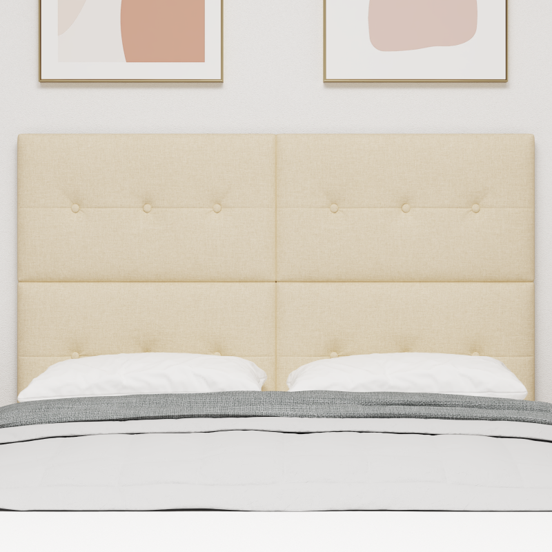 Kopfteil Mit Knopfheftung Creme 160 cm Stoff