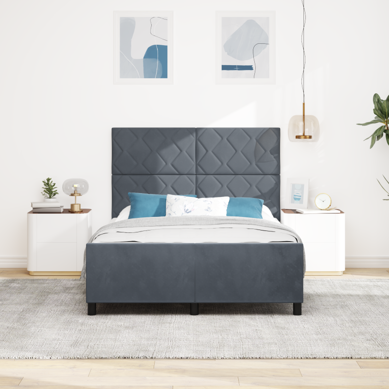 Boxspringbett mit Matratze & LED Taupe 90x200 cm Stoff