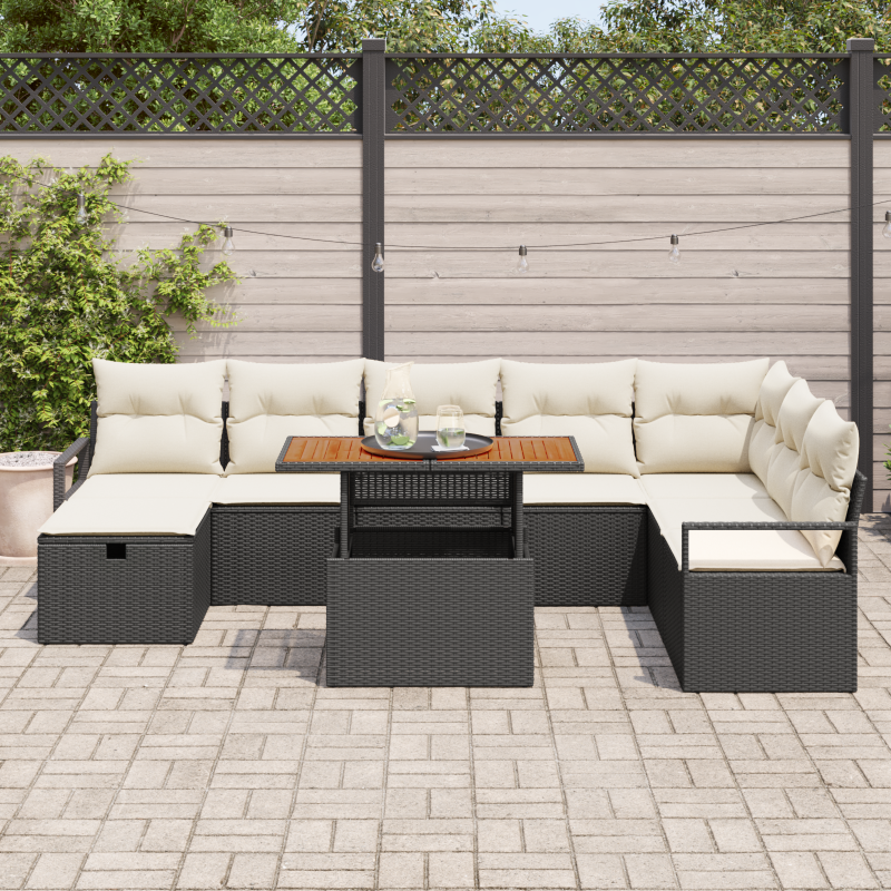 Boxspringbett mit Matratze & LED Taupe 140x200 cm Stoff