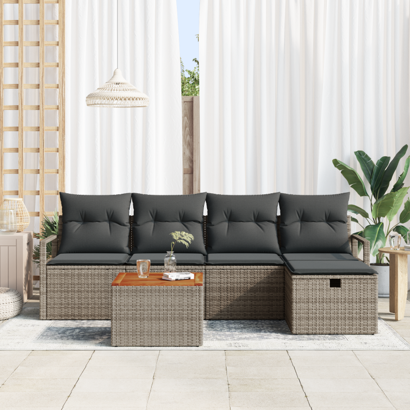 manuelle einziehbare Markise mit LED Hellgrau 600x300 cm