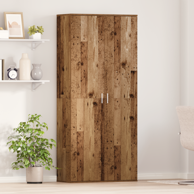 Highboard Altholz 80x35x180 cm Holzwerkstoff