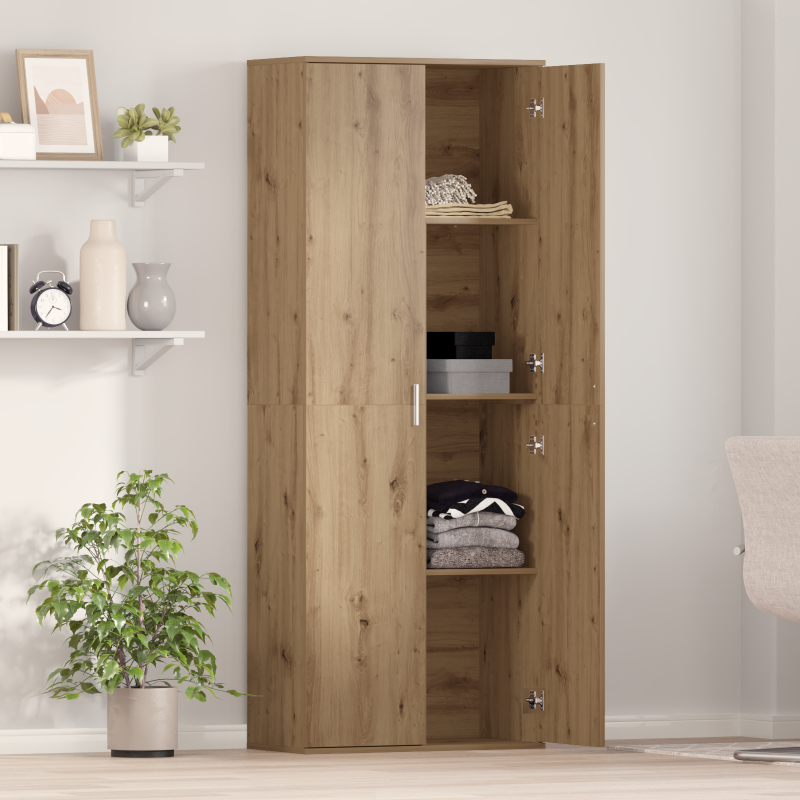 Highboard Artisan Eiche 70x35x180 cm Holzwerkstoff