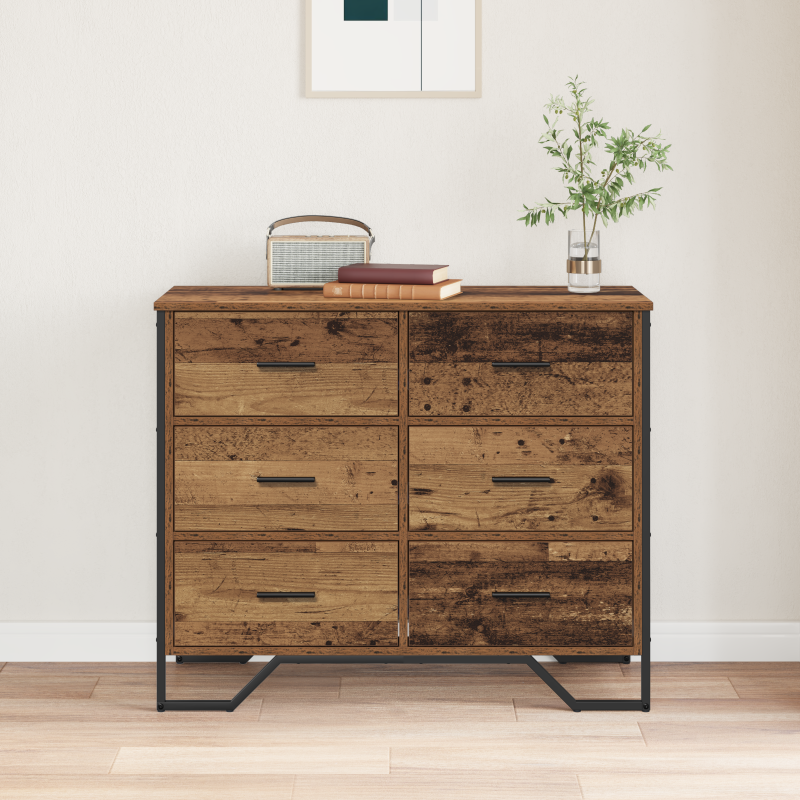 Kommode Altholz 91x35.5x74.5 cm Holzwerkstoff