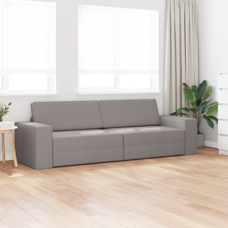 Boden Sofa Bett 2-in-1 Taupe 245x150x60.5 cm Stoff