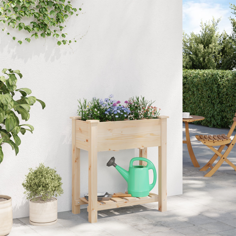 Gartenpflanzer mit Gittern 71x37x76 cm aus massivem Kiefernholz