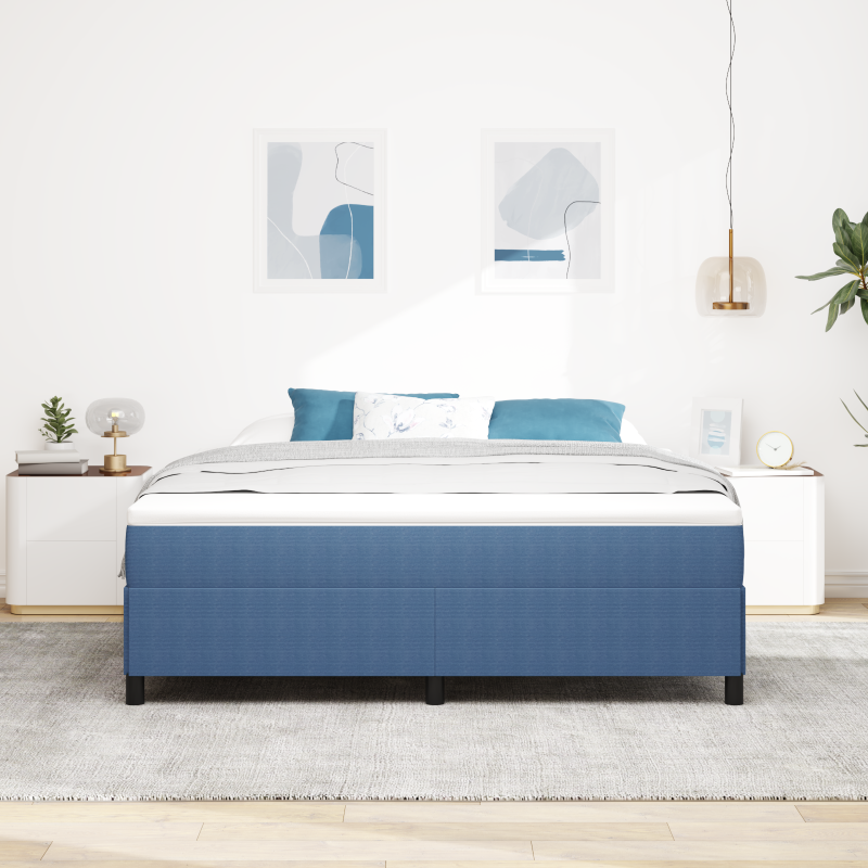 Bettgestell Blau 180x200 cm Cord-Stoff