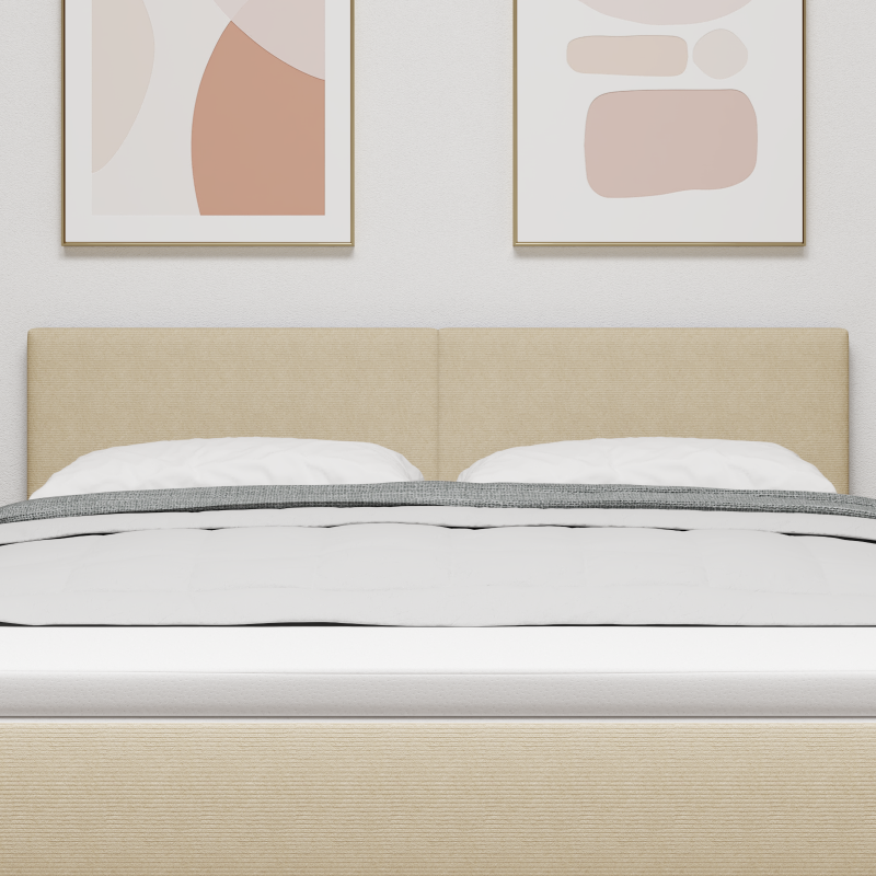 Kopfteil Schlichtes Design Lichtgrün Grau 140 cm Cordstoff