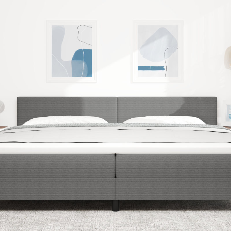 Kopfteil Einfaches Design Hellgrau 200 cm Cord-Stoff