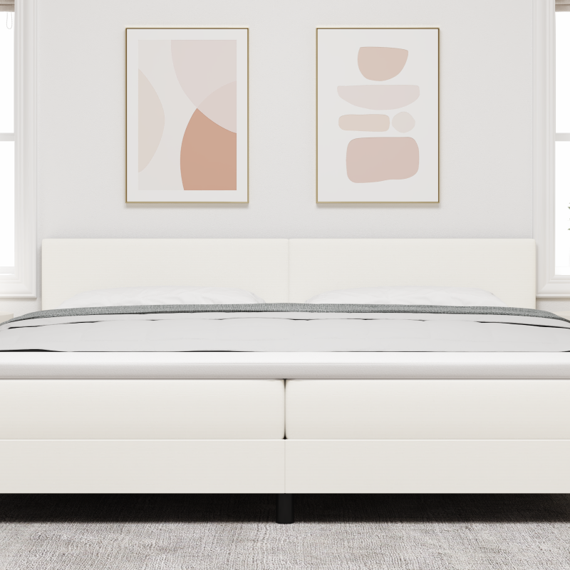 Kopfteil Schlichtes Design Creme 200 cm Cord-Stoff