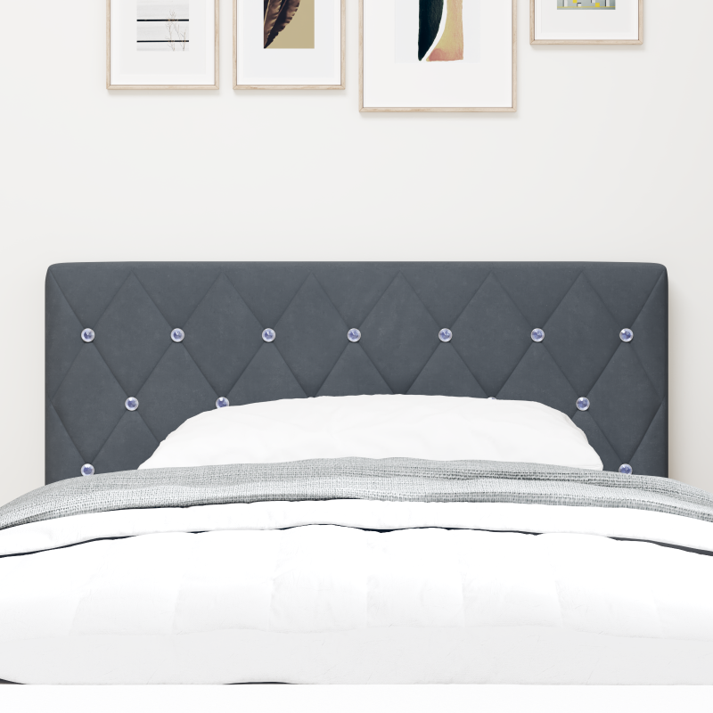 Boxspringbett mit Matratze Dunkelgrau 90x190 cm Stoff