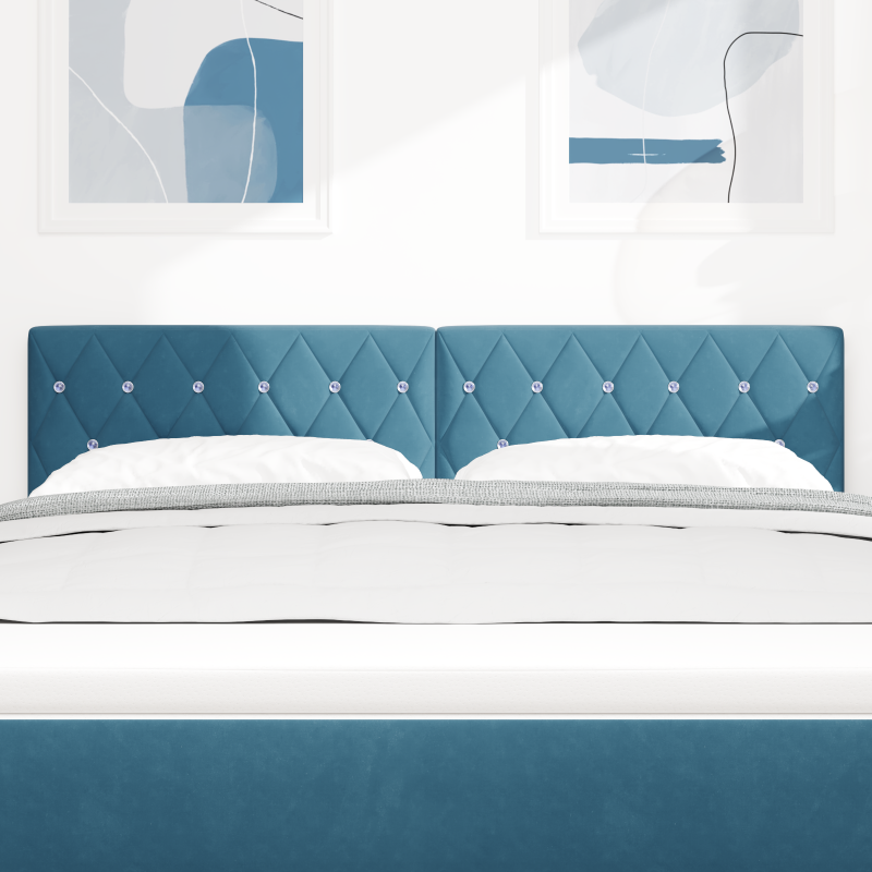 Boxspringbett mit Matratze in Taupe – Kleines Doppelbett aus Stoff