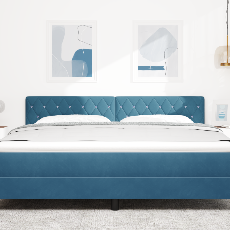 Boxspringbett mit Matratze Taupe Einzelstoff