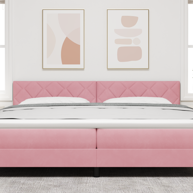 Bettgestell - Taupe, 120x190 cm, Stoff